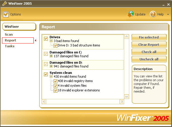 WinFixer 2005 Screenshot